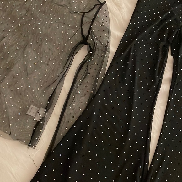 Motel Crystal Flare Pants + Matching Long Sleeve Top - Picture 4 of 8
